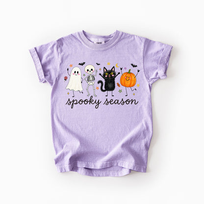 Spooky Season Doodles Kids Comfort Colors Tee | Youth XS–XL
