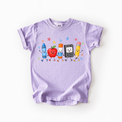 Back to School Doodles Kids Tee | Comfort Colors