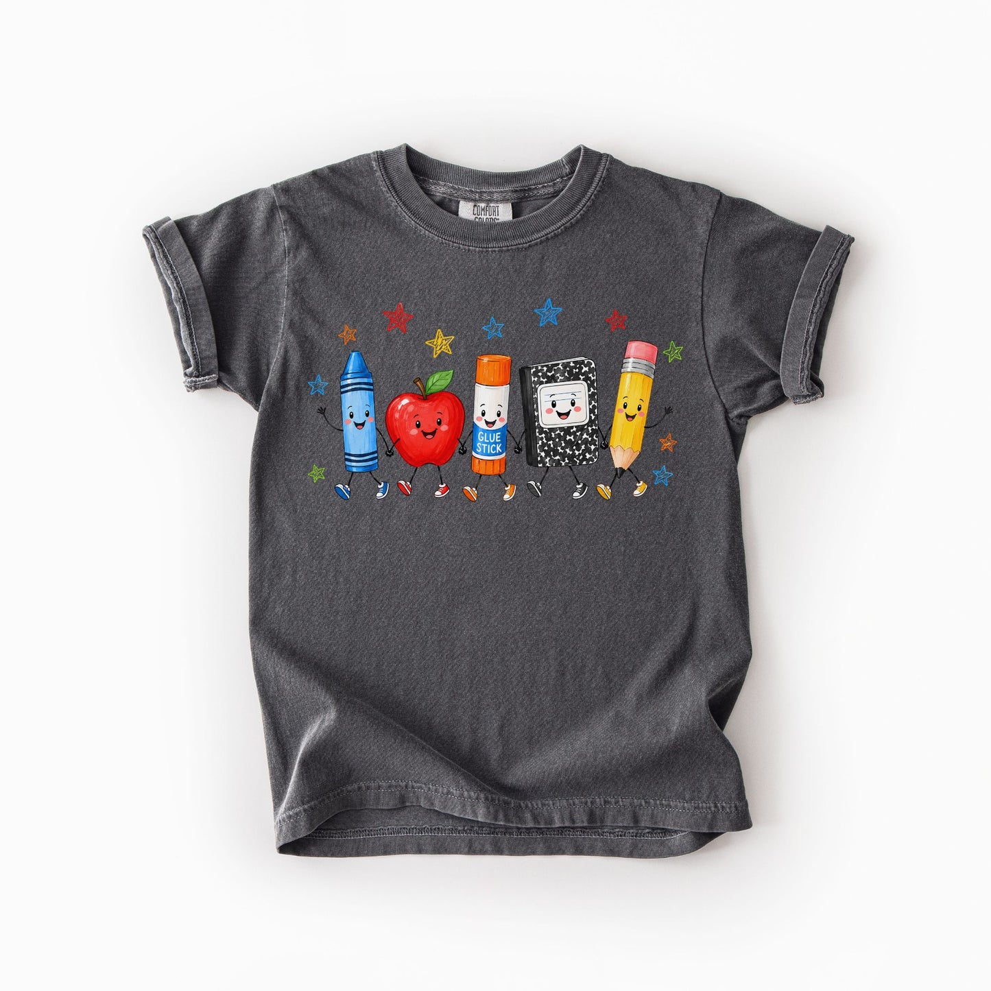 Back to School Doodles Kids Tee | Comfort Colors