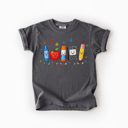 Back to School Doodles Kids Tee | Comfort Colors