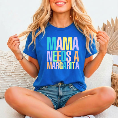 Mama Needs A Margarita | Bella Canvas 3001 Relaxed Fitted Tee