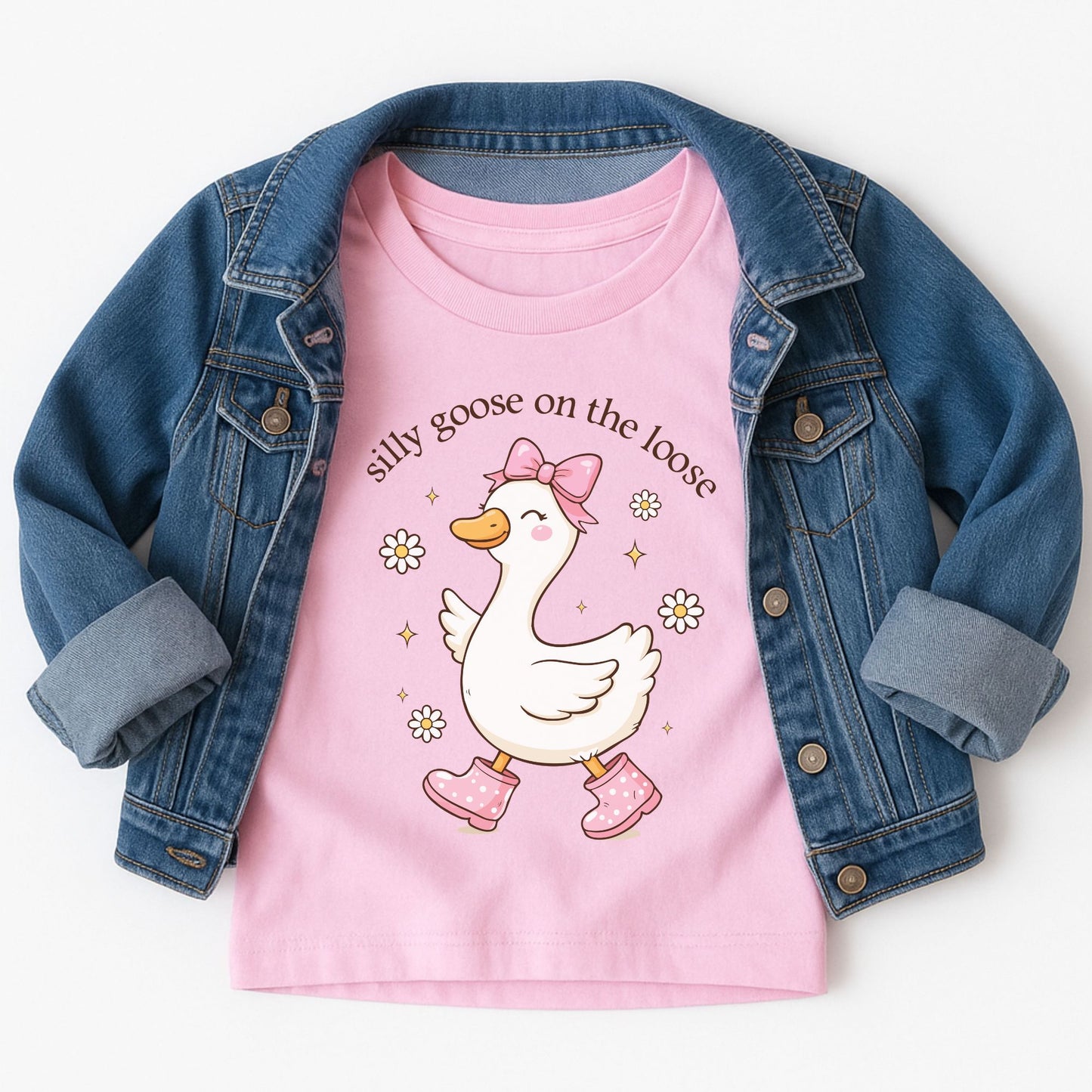 Silly Goose on the Loose Toddler T-Shirt | Rabbit Skins 3321 | DTF Print