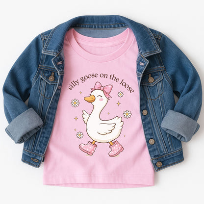 Silly Goose on the Loose Toddler T-Shirt | Rabbit Skins 3321 | DTF Print