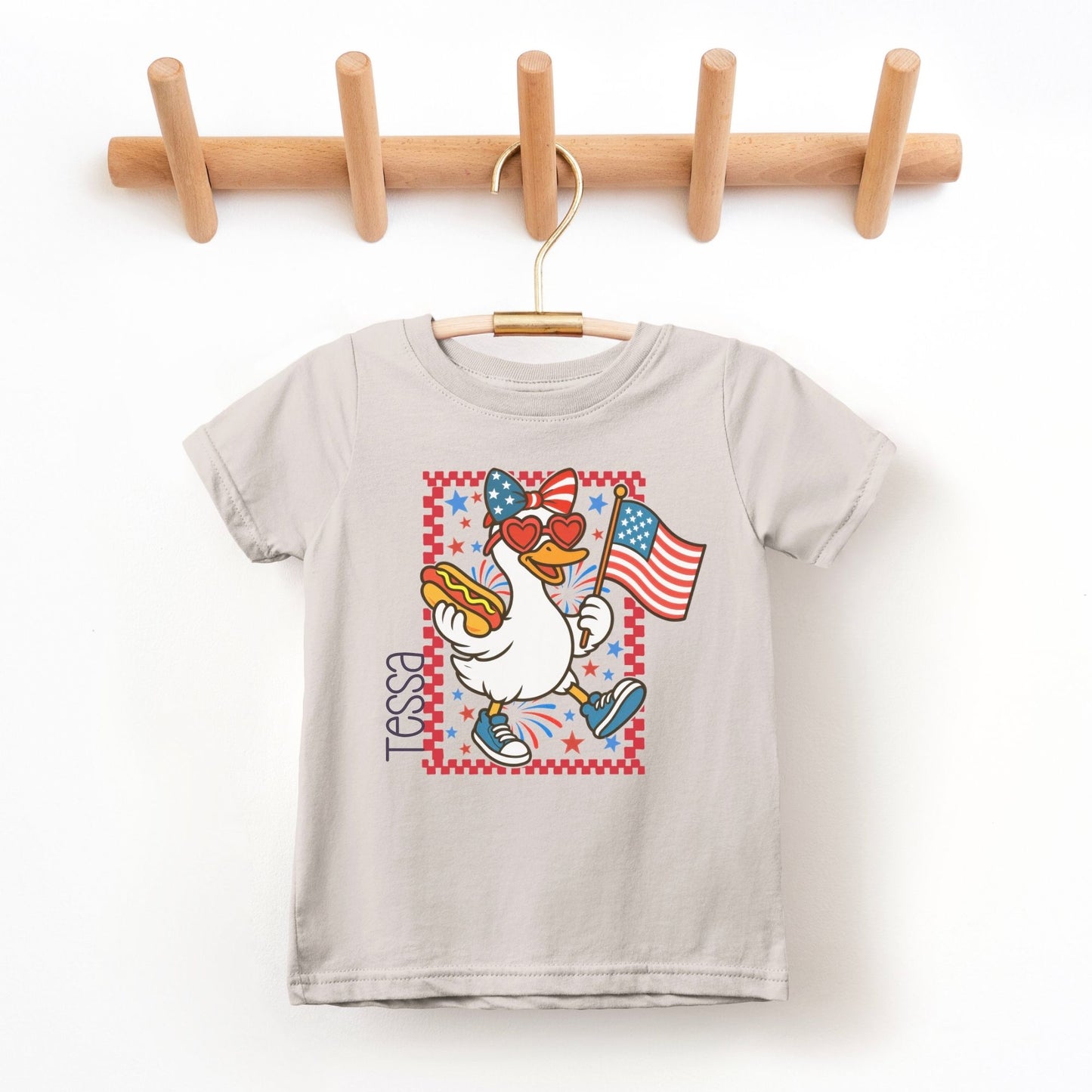 Patriotic Goose 4th of July Personalized Children's Tee - Rabbit Skins