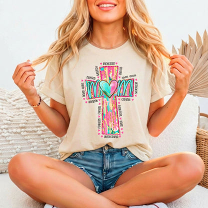 Faith-Based Affirmations Mom's Tee | Bella Canvas 3001 Relaxed Fitted