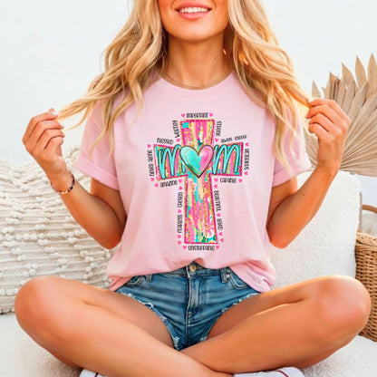 Faith-Based Affirmations Mom's Tee | Bella Canvas 3001 Relaxed Fitted