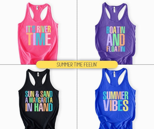 Summer Vibes Next Level Racerback Tank – Next Level 1553 | Choose Your Design