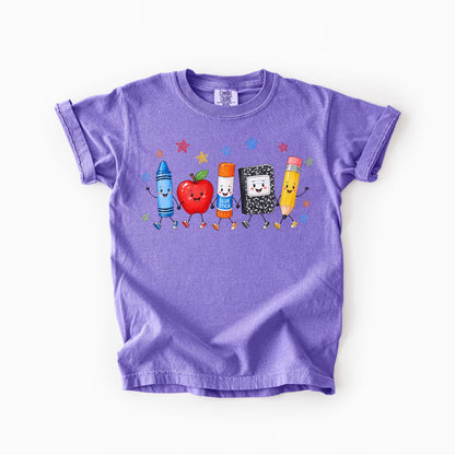 Back to School Doodles Kids Tee | Comfort Colors