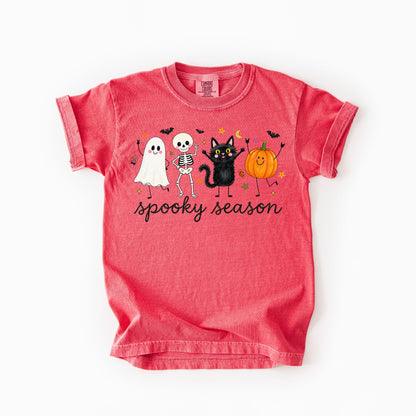 Spooky Season Doodles Kids Comfort Colors Tee | Youth XS–XL