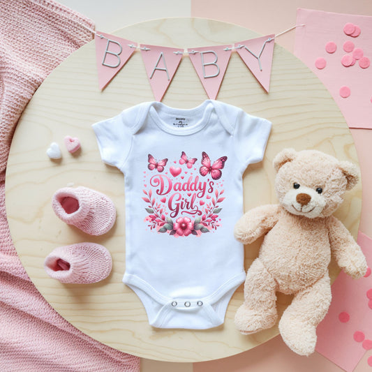 Daddy's Girl Baby Onesie | Rabbit Skins 4424 | DTF Print