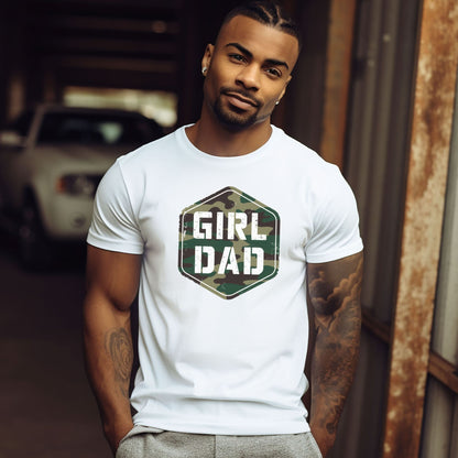Girl Dad Camo Relaxed Fitted Tee — Bella Canvas 3001