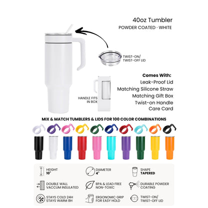 GRANDMA Personalized Makerflo Tumbler | Kids Name | Silver, Gold & Rainbow Plated