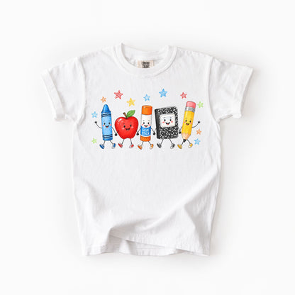 Back to School Doodles Kids Tee | Comfort Colors
