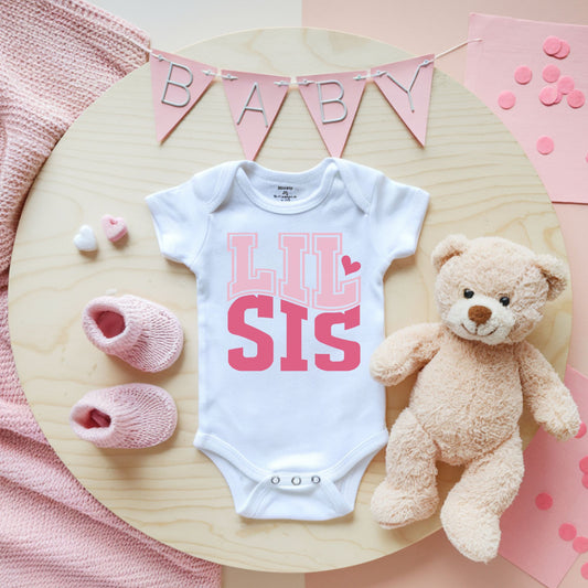 Lil Sis Baby Onesie | Rabbit Skins 4424 | DTF Print