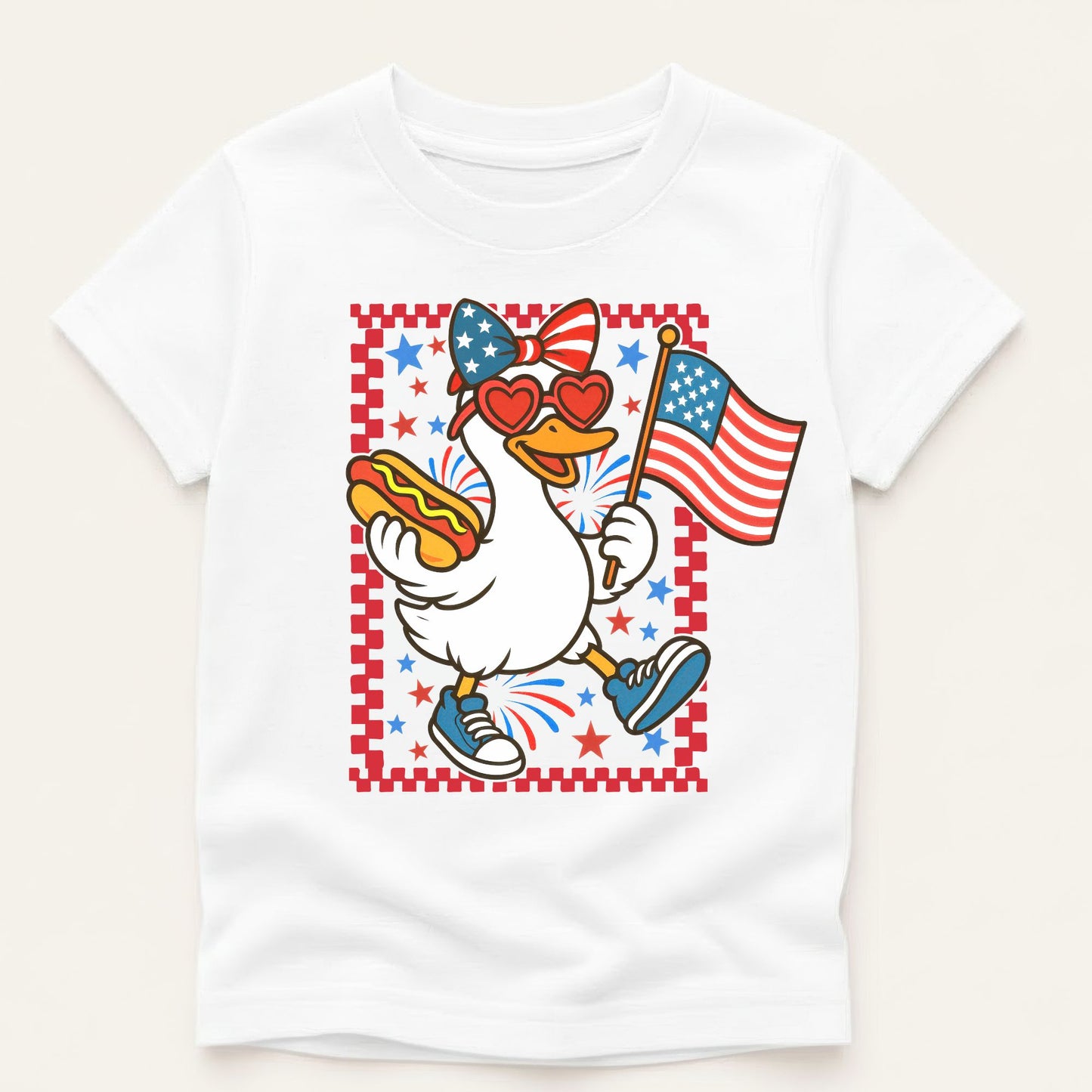 Patriotic Goose Kids Gildan 5000B Tee