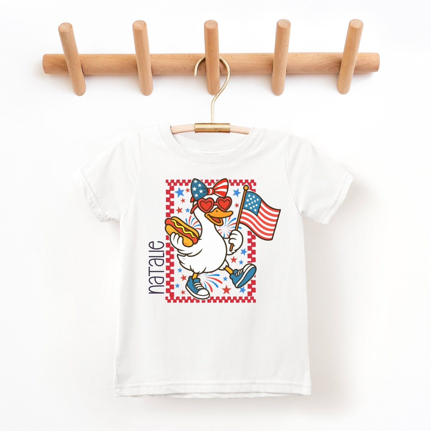 Patriotic Goose 4th of July Personalized Children's Tee - Rabbit Skins