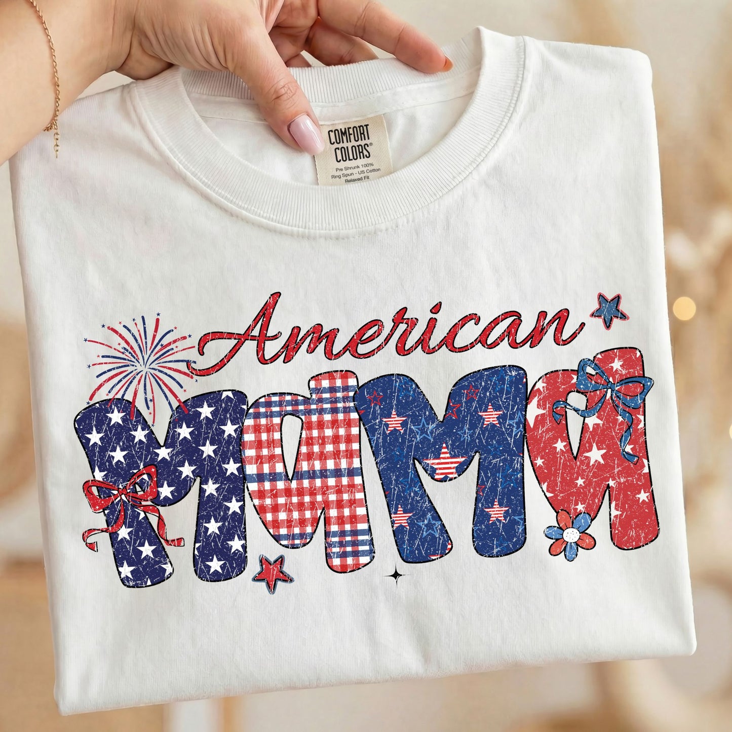American Mama 4th of July Comfort Colors Tee