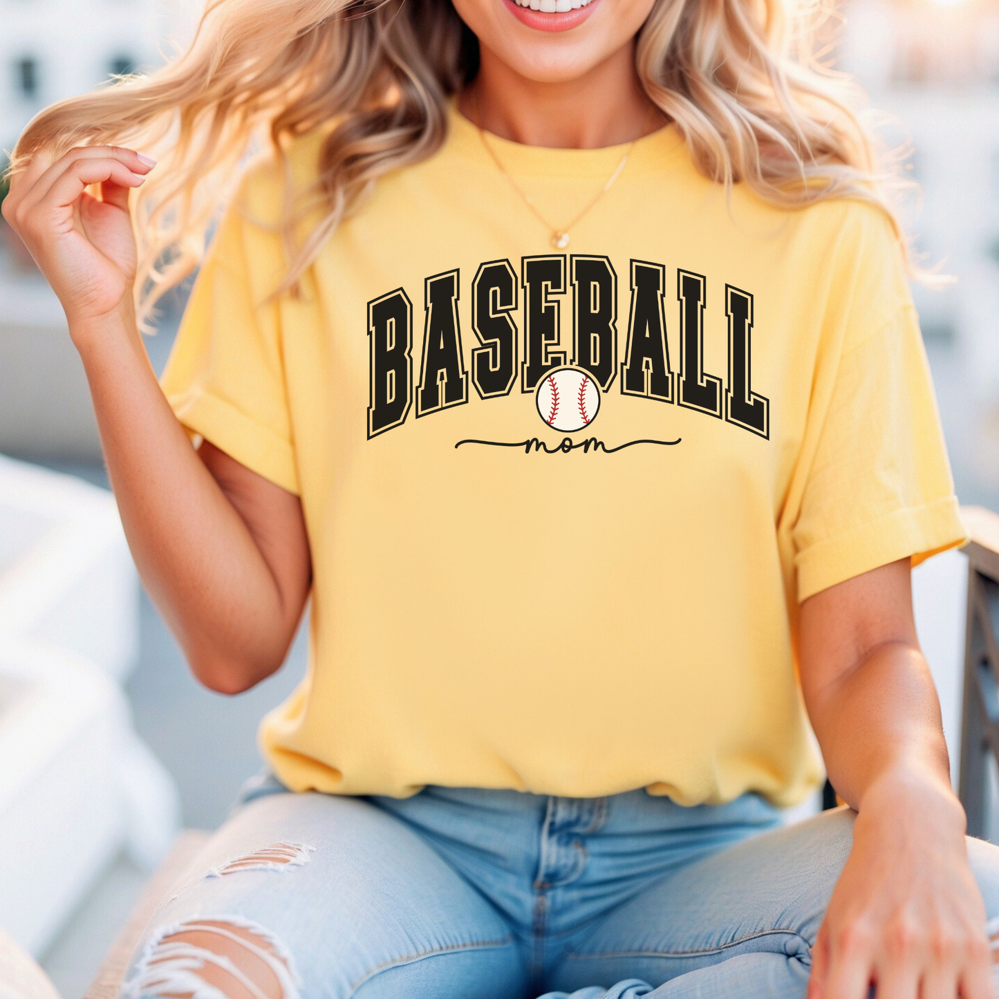 Baseball Mom Bella Canvas 3001 Relaxed Fitted Unisex Tee