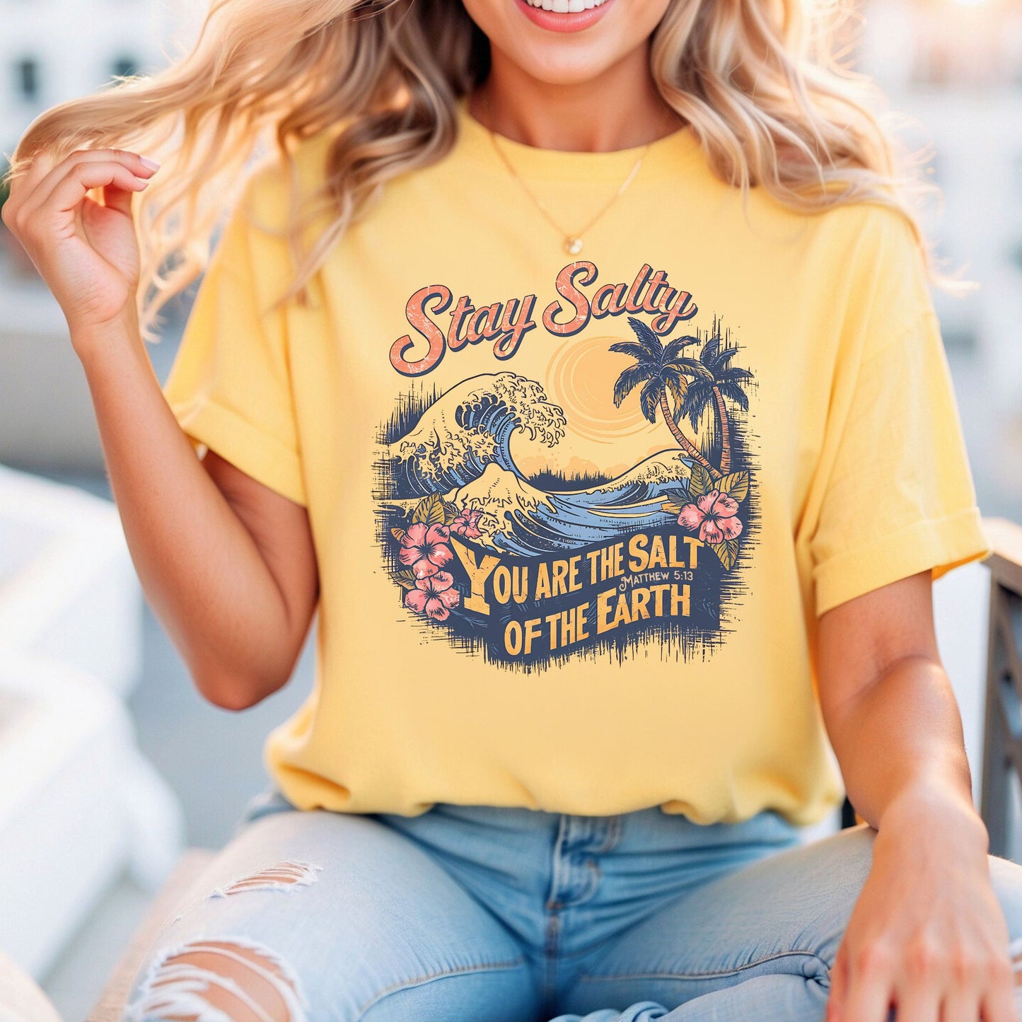 Stay Salty You Are The Salt of The Earth Bella Canvas Relaxed Fitted T-shirt
