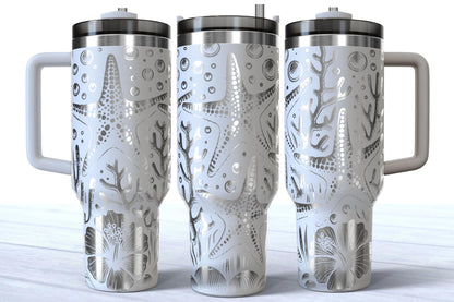Laser Engraved 40oz Starfish Makerflo Tumbler