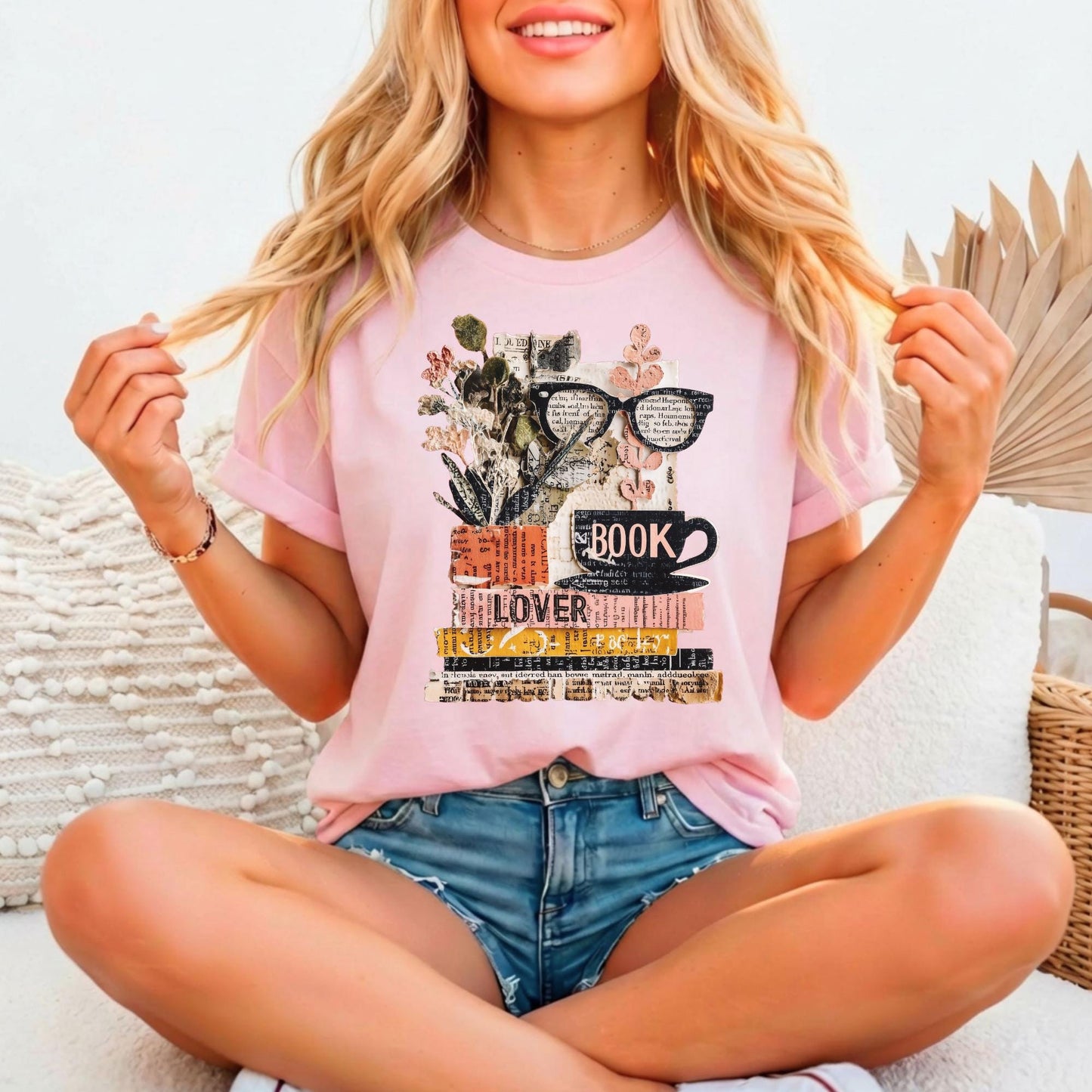Vintage Book Lover Relaxed Fitted Bella Canvas Graphic T-shirt