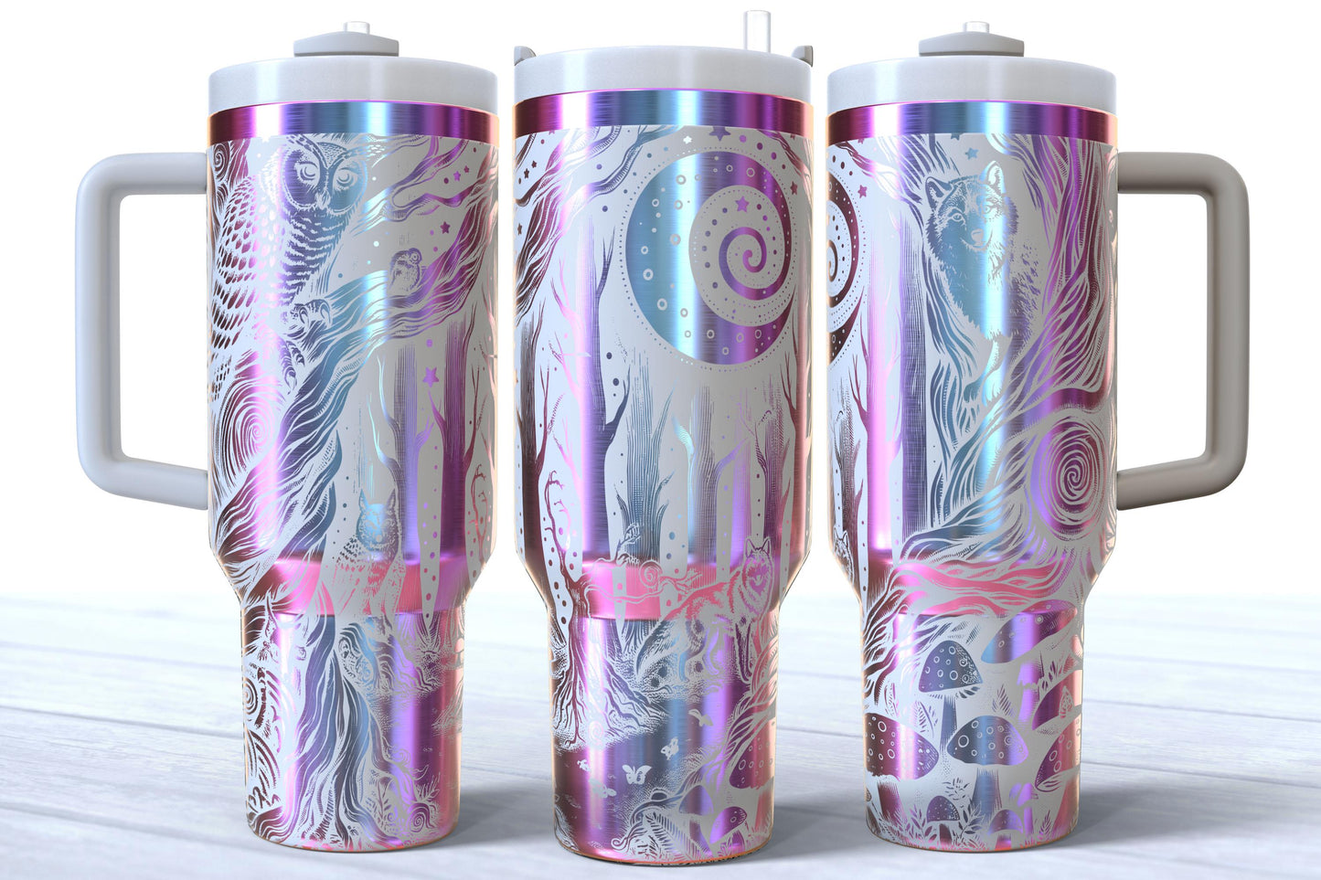 Laser Engraved 40oz Enchanted Forest Makerflo Tumbler