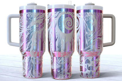 Laser Engraved 40oz Enchanted Forest Makerflo Tumbler