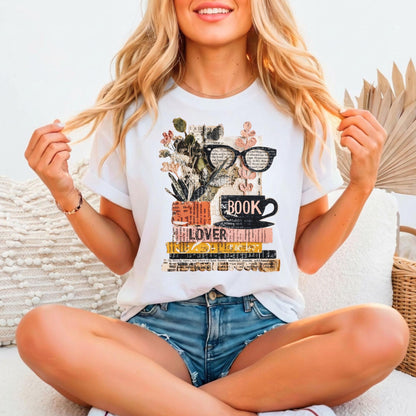 Vintage Book Lover Relaxed Fitted Bella Canvas Graphic T-shirt