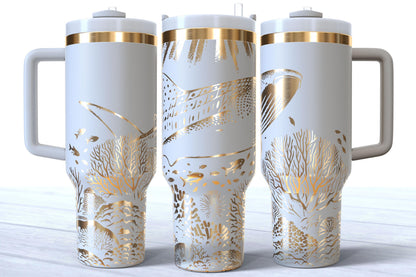 Laser Engraved 40oz Whale Shark Makerflo Tumbler