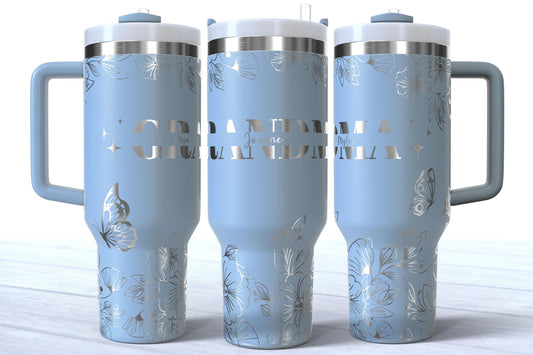 GRANDMA Personalized Laser Engraved 40oz HOGG Tumbler | Custom Grandkids Names | Mother's Day Gift