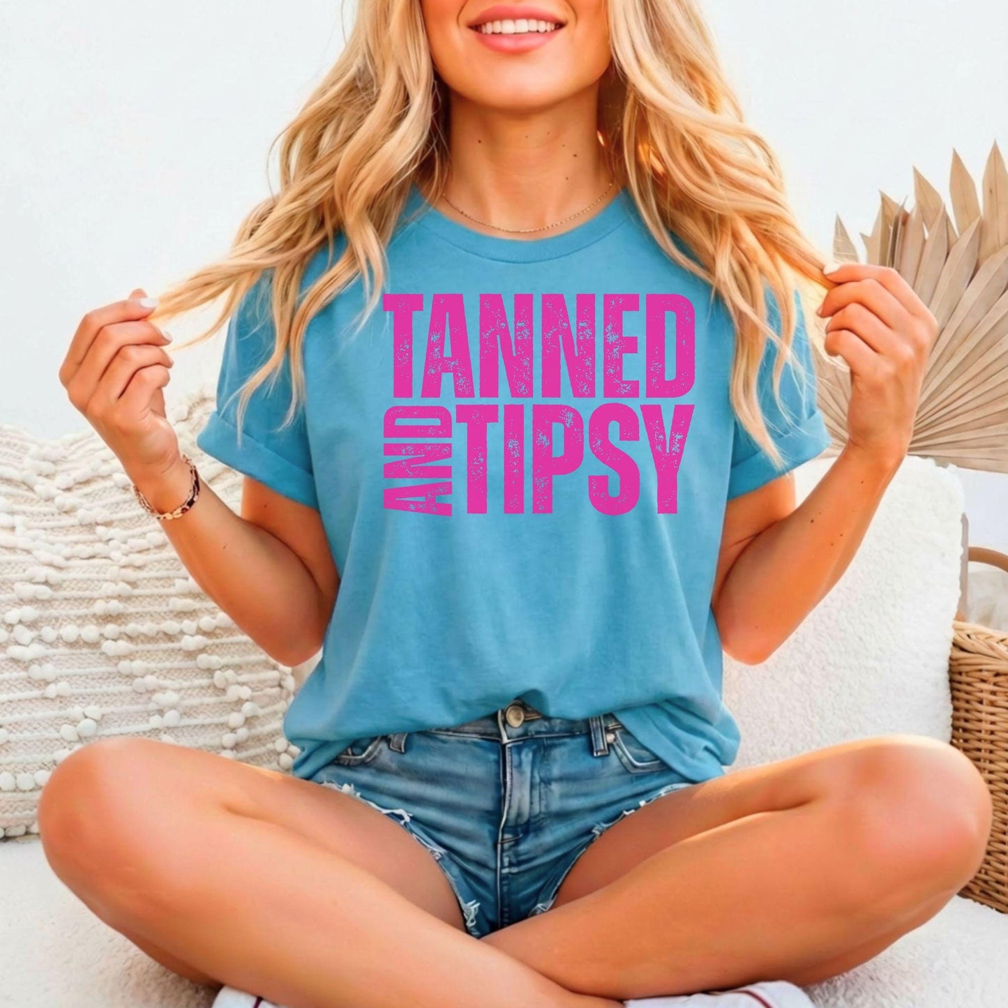Tanned and Tipsy – Bella Canvas 3001 Relaxed Fitted Unisex Tee