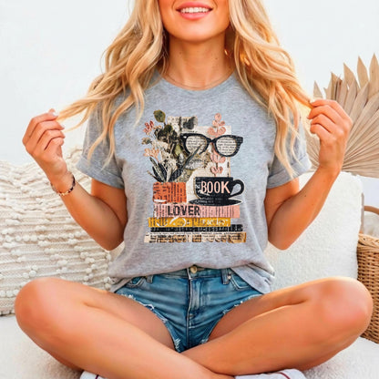 Vintage Book Lover Relaxed Fitted Bella Canvas Graphic T-shirt