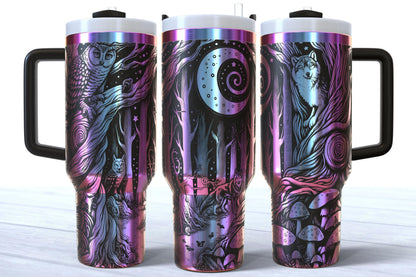 Laser Engraved 40oz Enchanted Forest Makerflo Tumbler