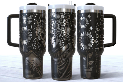 Laser Engraved Just One More Chapter Bookish 40oz Makerflo Tumbler