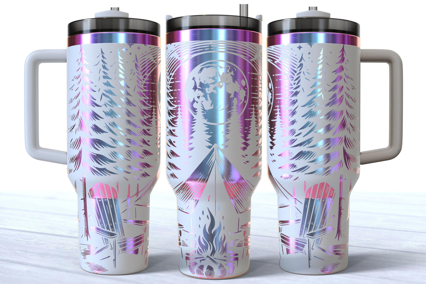 Laser Engraved Camping Tumbler 40oz