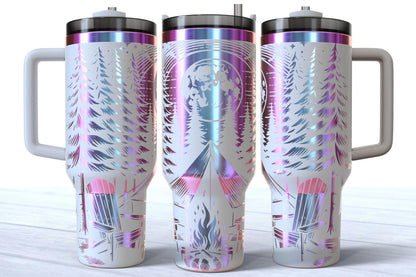 Laser Engraved Camping Tumbler 40oz