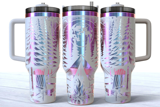 Laser Engraved Camping Tumbler 40oz