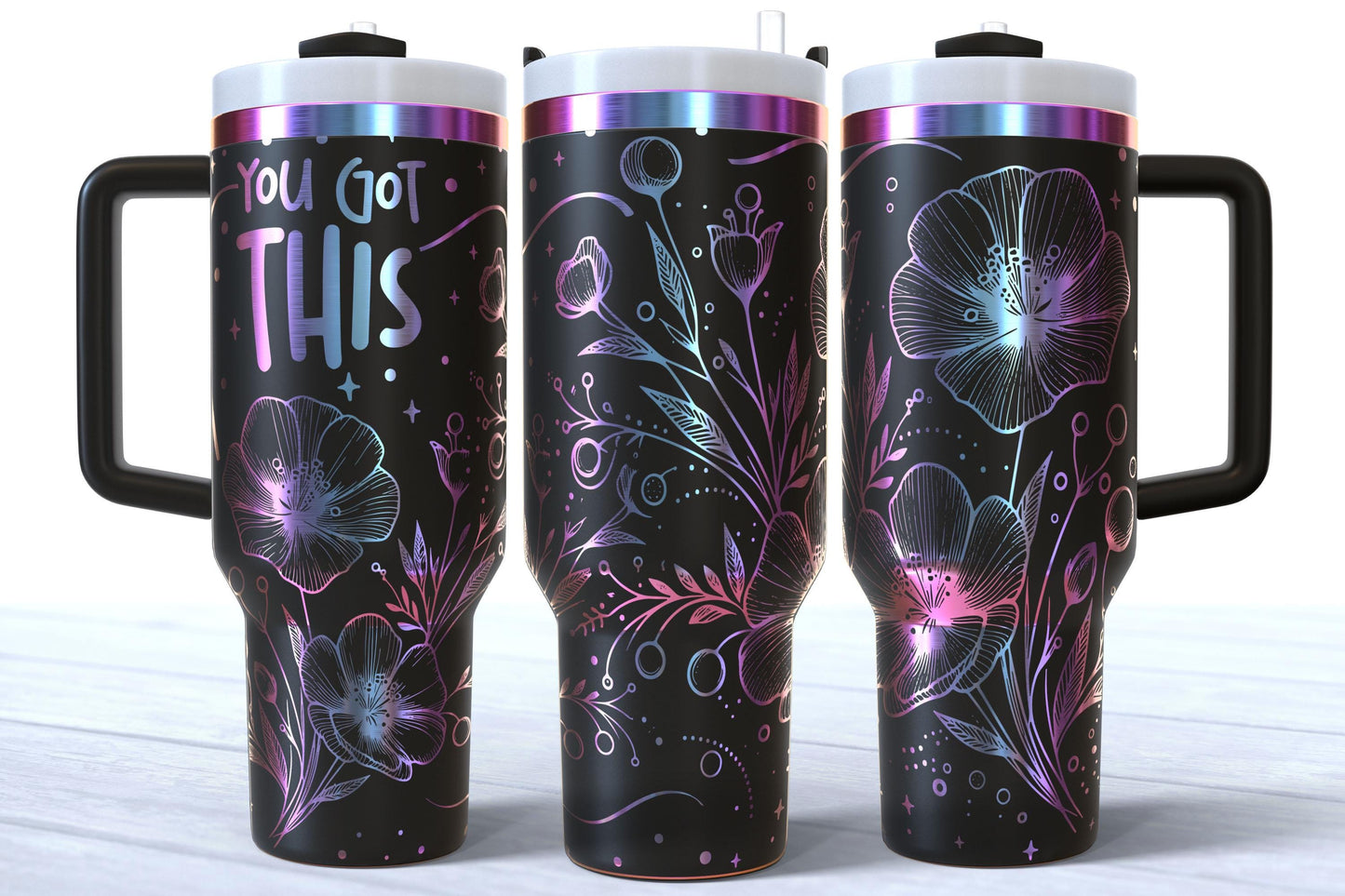 You Got This Laser Engraved Stainless Steel 40oz Makerflo Tumbler