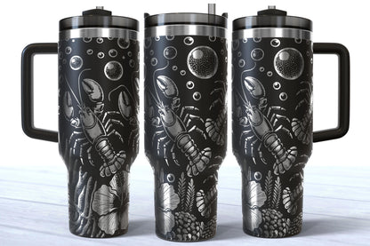 Laser Engraved 40oz Stainless Steel Lobster Tumbler