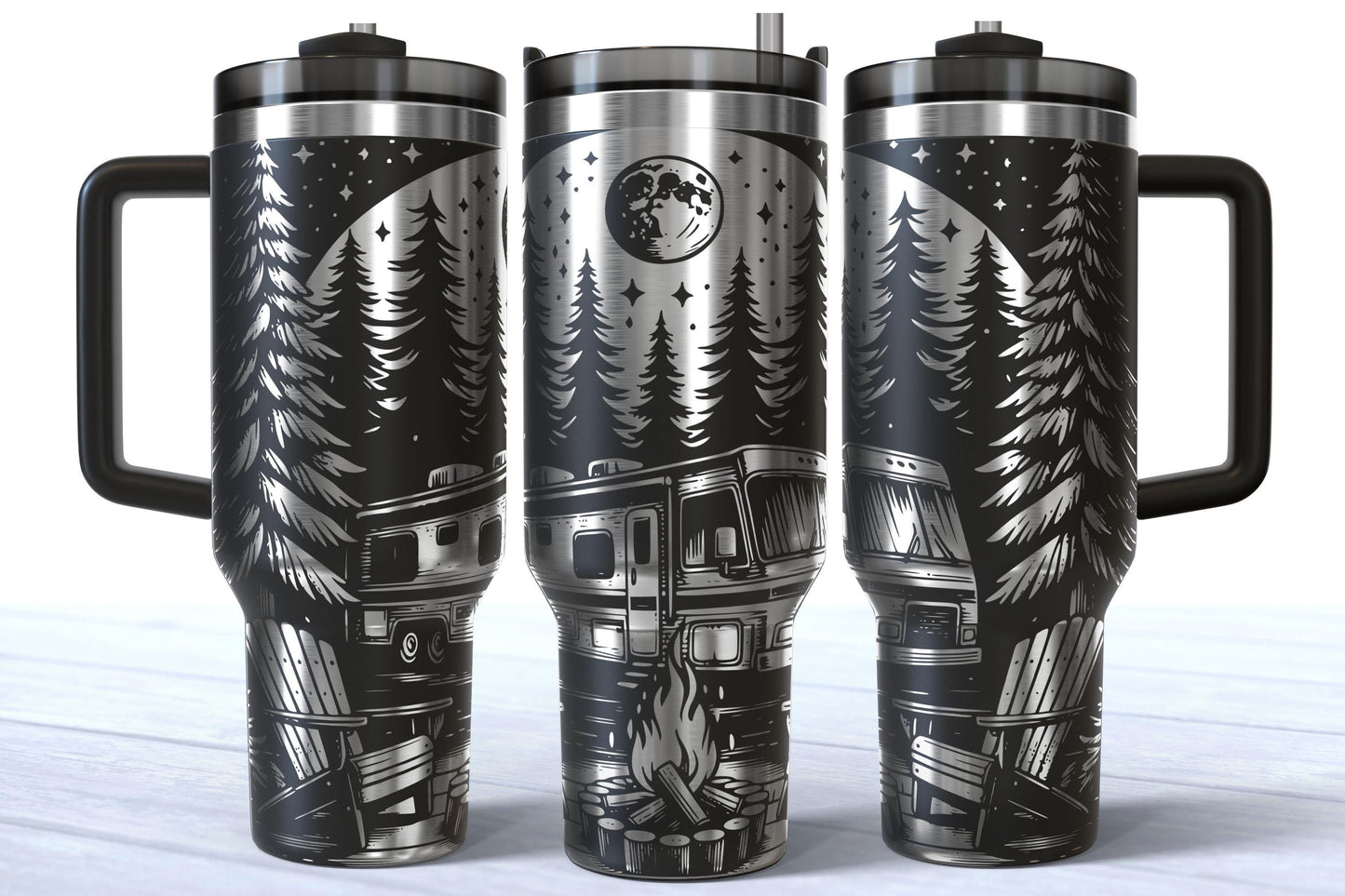 RV Camping Laser Engraved 40oz Makerflo Tumbler