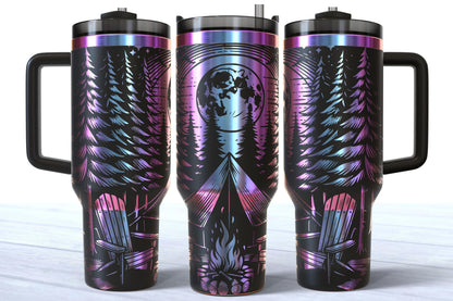 Laser Engraved Camping Tumbler 40oz