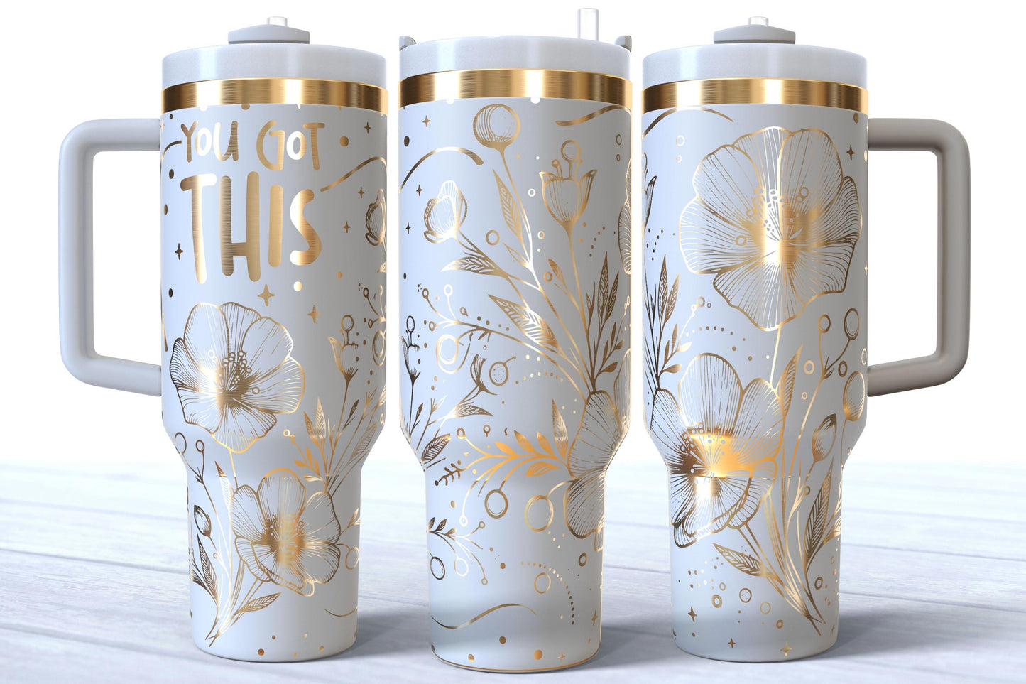You Got This Laser Engraved Stainless Steel 40oz Makerflo Tumbler