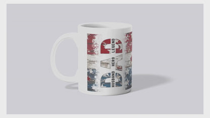 Dad Mug | Patriotic Red White & Blue | 11oz & 15oz Ceramic Coffee Cup